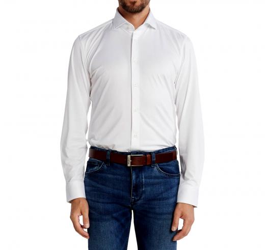 BOSS Camicia Uomo Tessuto Elasticizzato Slim Fit 50503533 Colore Bianco