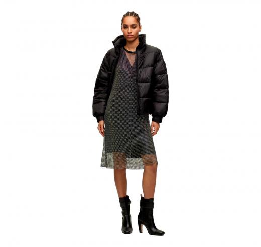 BOSS Giubbotto Donna Piumino Regular Fit In Tessuto Lucido 50498806 Colore Nero