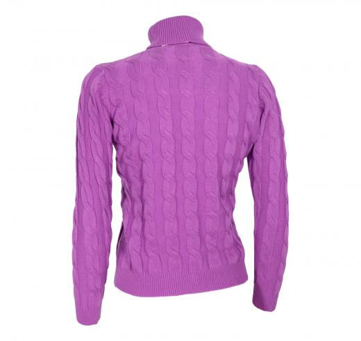 CASHMERE COMPANY Dolcevita Treccia Donna ID203114 1232 Cashmere e Lana Viola