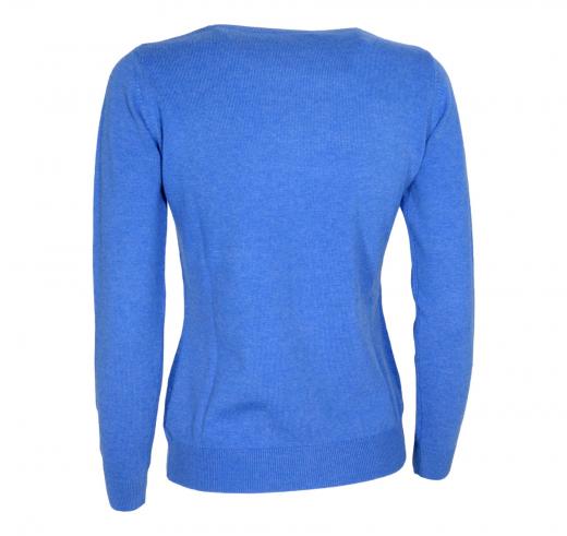 CASHMERE COMPANY Maglia Donna Girocollo In Cashmere e Lana ID204116 1224 Colore Bluette