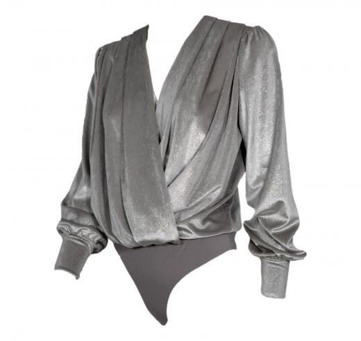 MDM Mademoiselle Du Monde Body Donna Manica Lunga Articolo MDM75 Colore Grigio