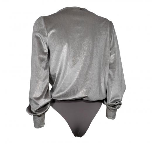 MDM Mademoiselle Du Monde Body Donna Manica Lunga Articolo MDM75 Colore Grigio