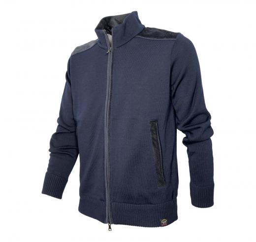 PAUL SHARK Maglione Uomo Cardigan Zip Con Applicazioni in Lana 13311222 Col Blu