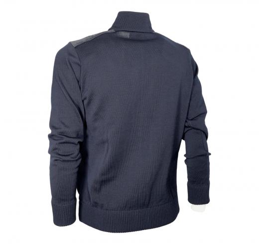 PAUL SHARK Maglione Uomo Cardigan Zip Con Applicazioni in Lana 13311222 Col Blu