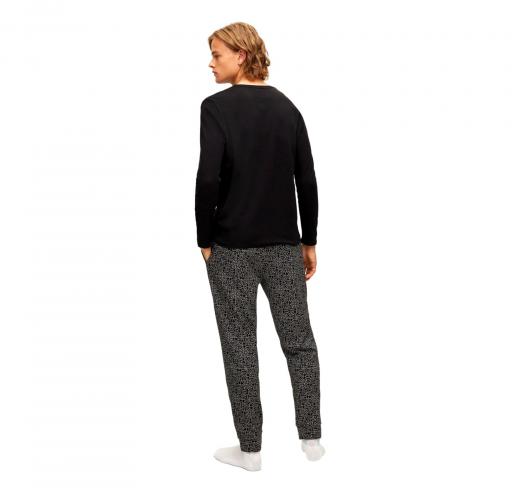 HUGO BOSS Pigiama in Cotone Intrecciato Con Loghi Mescolati 50479316 Colore Nero