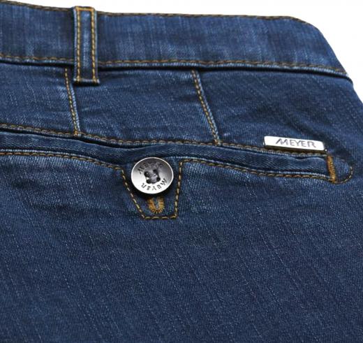 MEYER Pantalone Jeans Uomo Denim Chino Modello Roma Regular Fit 9-629/20 NOS Colore Blu Stone