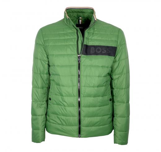 BOSS Giubbotto Uomo Imbottito Idrorepellente Con Banda Con Logo 3D 50464308 Colore Verde