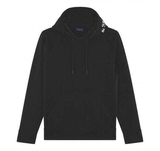 PAUL & SHARK Felpa In Cotone Con Stampa Sul Cappuccio 24411837 Colore Nero