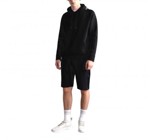 PAUL & SHARK Felpa In Cotone Con Stampa Sul Cappuccio 24411837 Colore Nero