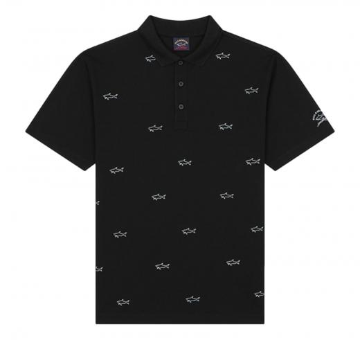 PAUL SHARK Polo Uomo Materiale Estremamente Confortevole e Di Alta Qualità Reflex Shark 23411252 Colore Nero