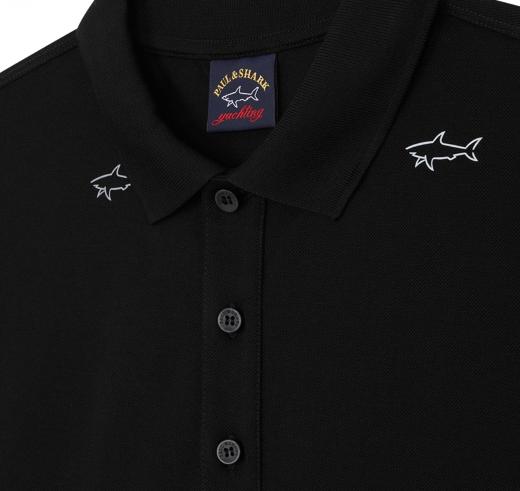 PAUL SHARK Polo Uomo Materiale Estremamente Confortevole e Di Alta Qualità Reflex Shark 23411252 Colore Nero