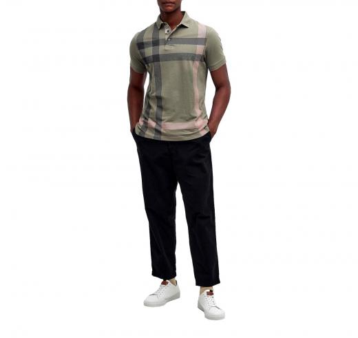 BARBOUR Polo Uomo Blaine Oversized Tartan MML1117OL38 Dusty Green