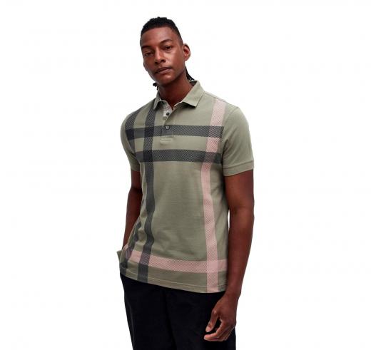BARBOUR Polo Uomo Blaine Oversized Tartan MML1117OL38 Dusty Green