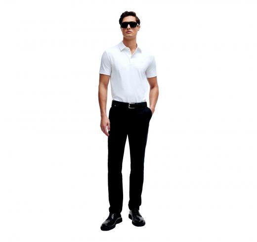 BOSS Pantalone Uomo Chino Slim Fit In Gabardine Di Cotone Elasticizzato 50505392 Colore Blu scuro