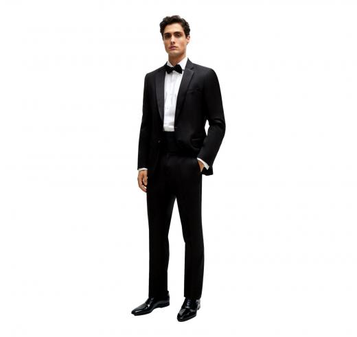 BOSS Elegante Camicia Uomo Polsini Doppi Regular Fit In Twill Di Cotone Elasticizzato 50491977 Colore Bianco