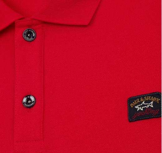 PAUL SHARK Polo Uomo in Cotone Pique Organico C0P1000 577 Colore Rosso