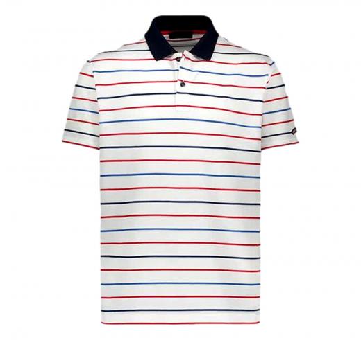 PAUL SHARK Polo Uomo Rigata In Cotone Organico 24411292 Colore Bianco a Righe Multicolore