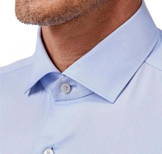 XACUS Camicia Collo Italiano Twill Celeste 11209002 Taglio Ampio EVOLUTION CLASSIC FIT