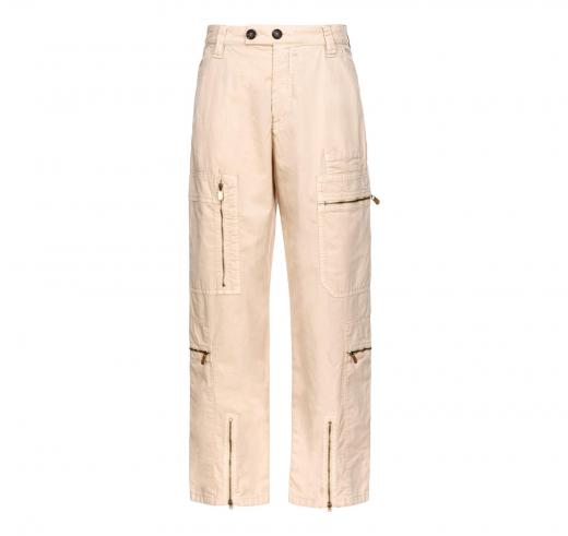 PINKO Pantaloni Donna Matese Multitasca Tricotina Stretch D06 Colore Beige