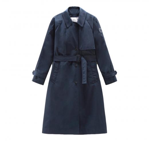 WOOLRICH Trench Donna Monopetto Idrorepellente CFWWOU0786FRUT3128 Colore Blu