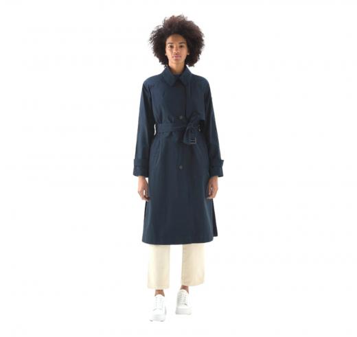 WOOLRICH Trench Donna Monopetto Idrorepellente CFWWOU0786FRUT3128 Colore Blu