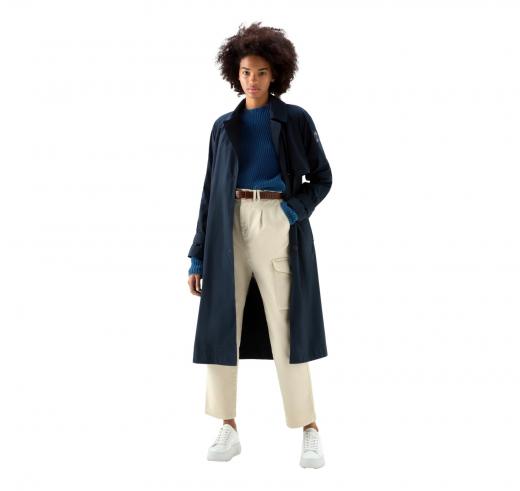 WOOLRICH Trench Donna Monopetto Idrorepellente CFWWOU0786FRUT3128 Colore Blu