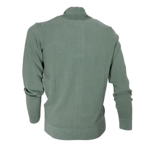AERONAUTICA MILITARE Maglia Full Zip Uomo In Cotone Punto Riso MA1393 Colore Verde