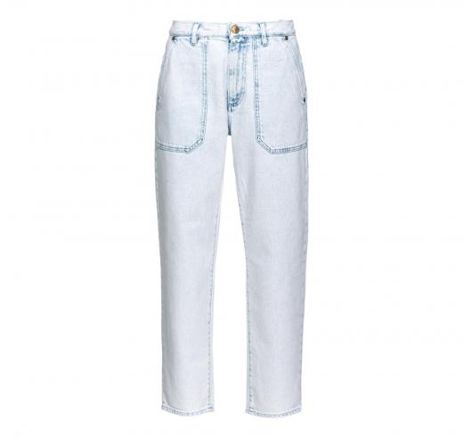 PINKO Jeans Donna Cloe Chino Denim Snow Wash PJQ Colore Denim Chiaro