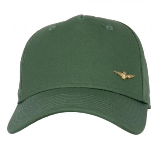 AERONAUTICA MILITARE HA1122 Cappello da Baseball Basic Aquila in Metallo Colore Verde Pino