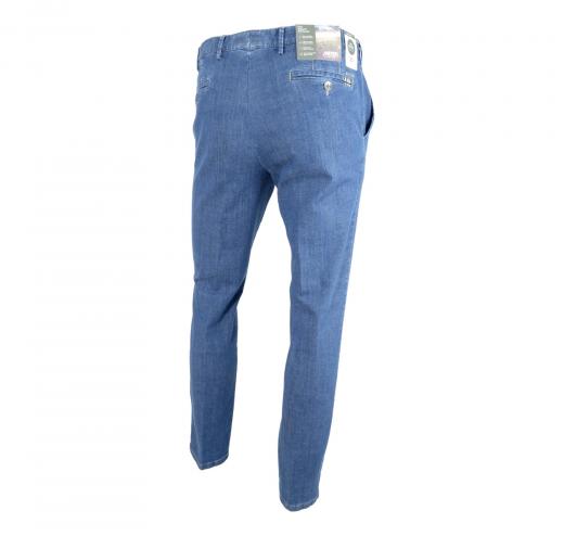 MEYER Pantalone Jeans Uomo Denim Travel Chino Stretch Modello Oslo 1-4167/16 Colore Blu Chiaro