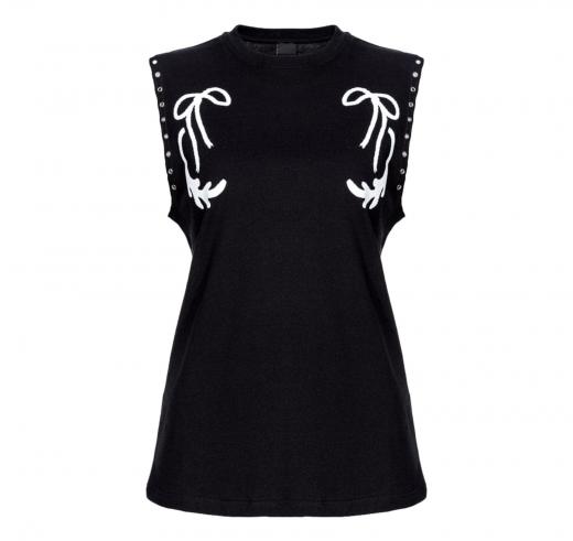 PINKO Tara T-shirt Donna Jersey Stampato Z99 Colore Nero