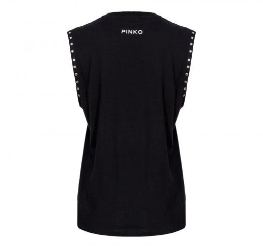PINKO Tara T-shirt Donna Jersey Stampato Z99 Colore Nero