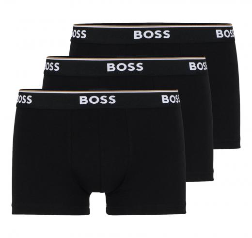 BOSS Boxer Cotone Elasticizzato Elastico Logo Confezione Da Tre 50475274 Nero