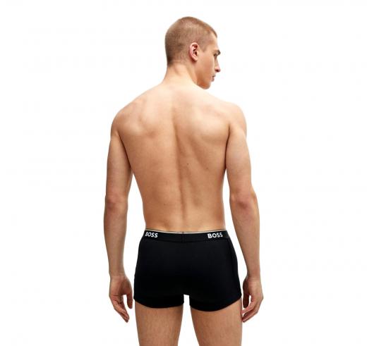 BOSS Boxer Cotone Elasticizzato Elastico Logo Confezione Da Tre 50475274 Nero