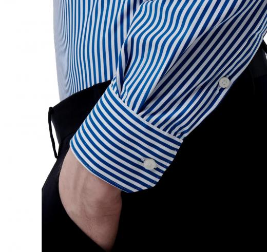 XACUS Camicia Uomo Tessuto Elasticizzato Active Slim Fit 61618007 Colore Righe Blu