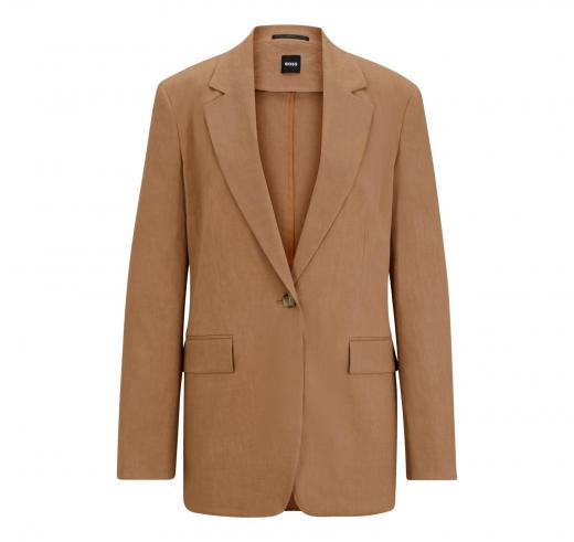 BOSS Giacca Donna Regular Fit In Misto Lino JASENA 50512888 Colore Beige