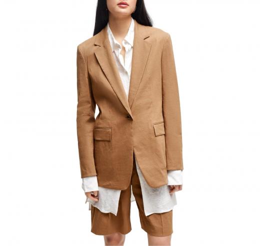 BOSS Giacca Donna Regular Fit In Misto Lino JASENA 50512888 Colore Beige