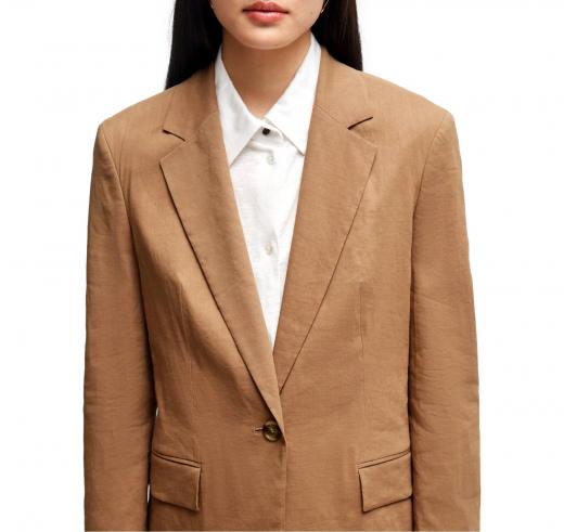 BOSS Giacca Donna Regular Fit In Misto Lino JASENA 50512888 Colore Beige