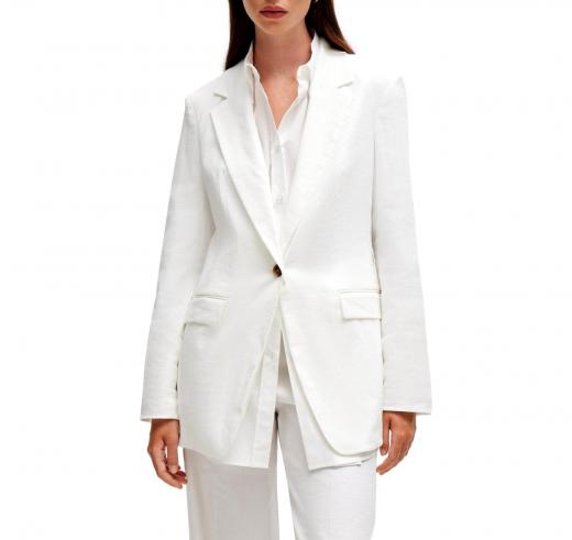BOSS Giacca Donna Regular Fit In Misto Lino JASENA 50512888 Colore Bianco