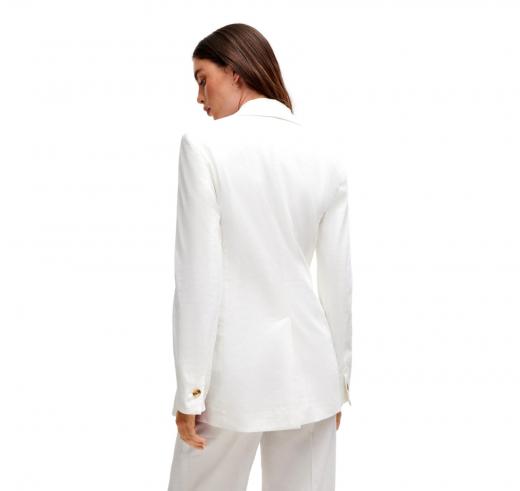 BOSS Giacca Donna Regular Fit In Misto Lino JASENA 50512888 Colore Bianco