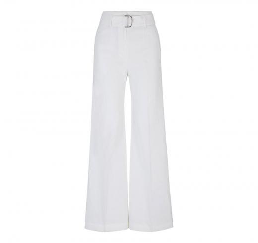 BOSS Pantalone Donna Relaxed Fit In Misto Lino TASENA 50512889 Colore Bianco