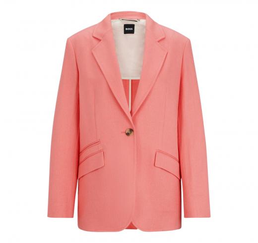 BOSS Giacca Donna Over Relaxed Fit In Twill Di Misto Lino JOPETA 50512882 Colore Orange Light