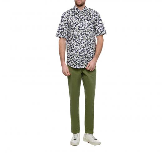 BOSS Pantalone Uomo Chino Slim Fit In Gabardine Di Cotone Elasticizzato 50505392 Colore Verde