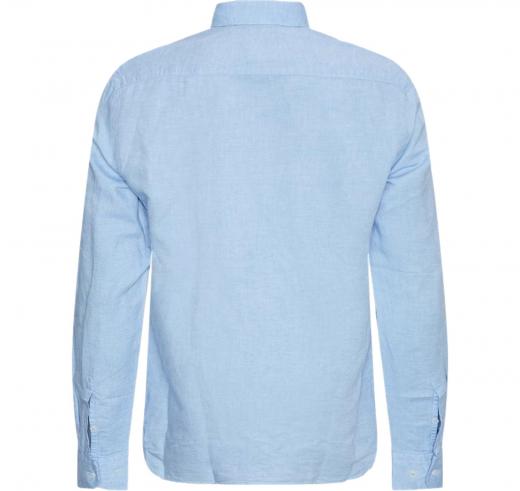 BOSS Camicia Uomo Vestibilita' Casual Lino e Cotone 50513661 Colore Celeste