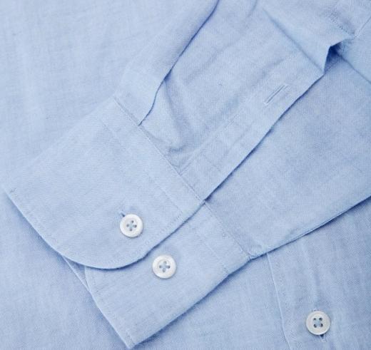 BOSS Camicia Uomo Vestibilita' Casual Lino e Cotone 50513661 Colore Celeste