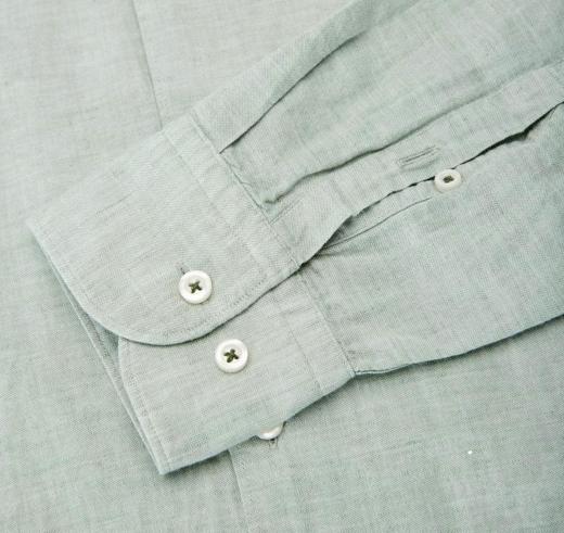BOSS Camicia Uomo Vestibilita' Casual Lino e Cotone 50513661 Colore Verde Salvia