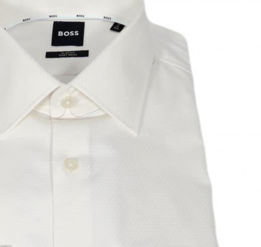 BOSS Camicia Uomo Slim Fit Tessuto Lavorato H-Hank-Kent 50512899 Colore Bianco