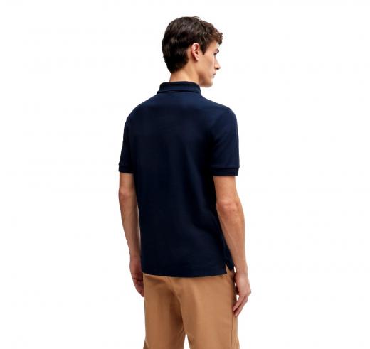BOSS Polo Uomo In Cotone Mercerizzato Con Zip Slim Polston 11 50513375 Colore Blu