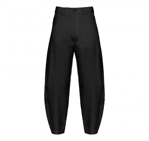 PINKO Pantalone Donna Pollock Satin Cotone e Viscosa Z99 Colore Nero