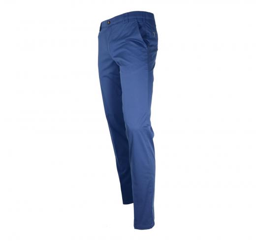 MEYER Pantalone Uomo Golf Chino Modello Augusta Perfect Fit 1-8120/25 Bluett